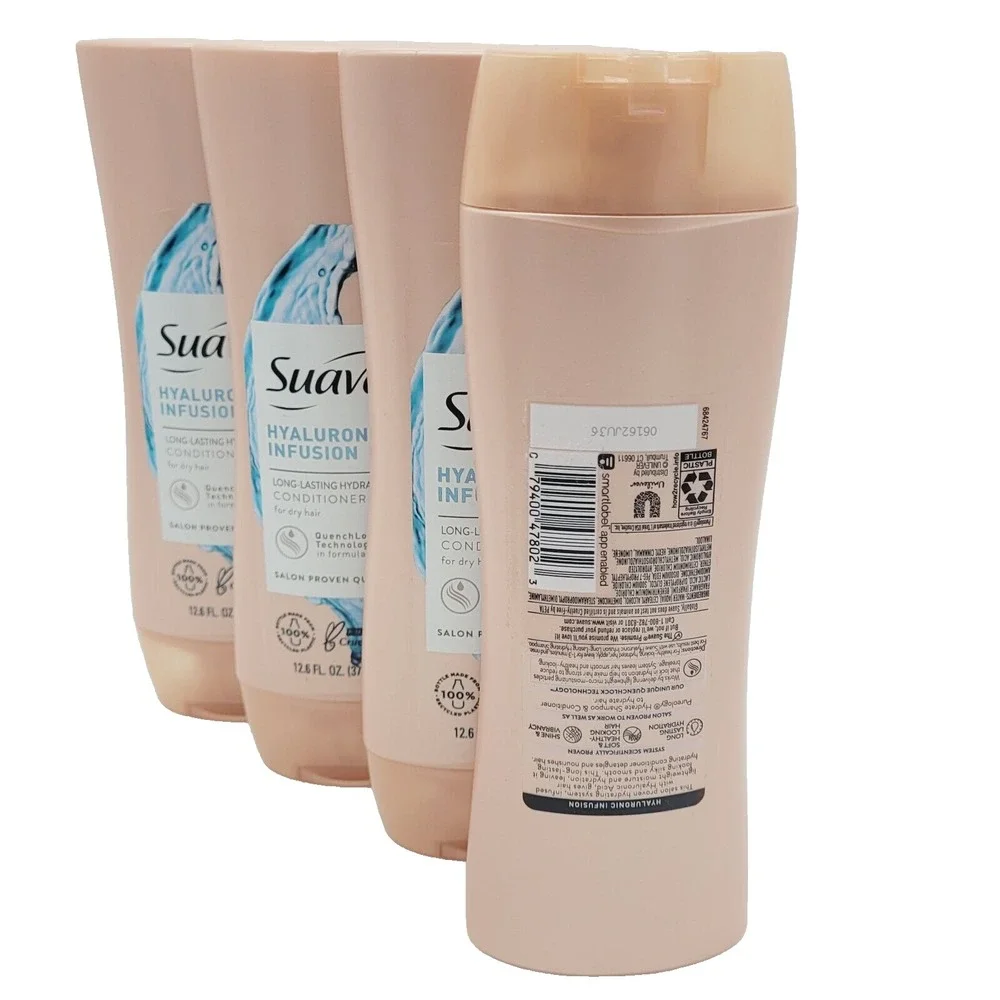 4-Pack Suave Conditioner Hyaluronic Acid 12.6oz‎ Deep Hydration Dry/Damage Hair